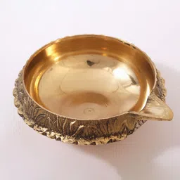 Exotic India Kubera Vilakku Brass Pooja Diya-image-57