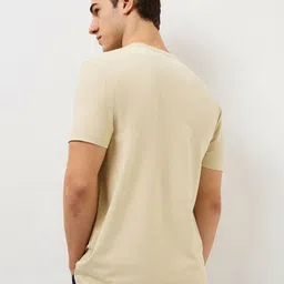 SPYKAR Men Abstract Printed Round Neck Cotton Slim Fit T-shirt image 4