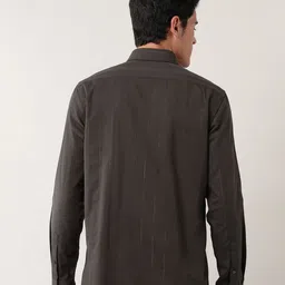 Arrow New York Self Design Spread Collar Slim Fit Formal Cotton Shirt image 5