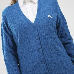 Monte Carlo Women Self Design Woollen Cardigan image 5