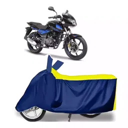 Auto Pearl Bike Cover for Bajaj Pulsar 150 DTS-i (Yellow & Blue)-picture-20