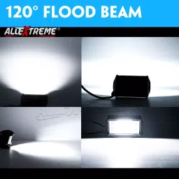 AllExtreme EX7IW1P 17.78 cm (7 Inch) CREE Led Fog Light 24 LED Waterproof Cube Pod Spot Lamp with Mounting Brackets for Cars and Motorcycle (72W, White Light, 1 PC) image 3