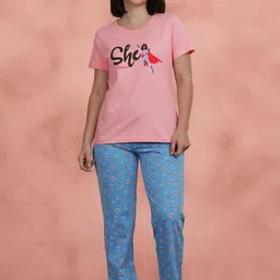 shyaway Women Printed Pure Cotton Night suit-picture-28