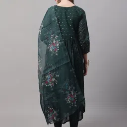 VredeVogel Women's Chanderi Kurta with Legging and Dupatta image 5