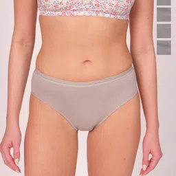 Munns & Mars Pack of 5 Women Solid Mid-Rise Anti Bacterial Hipster Brief-picture-33