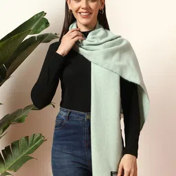 HANDICRAFT PALACE Women Herringbone Woven Design Reversible Woollen Scarf image 4