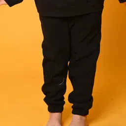 Anthrilo Solid Fleece Joggers - Black-image-30