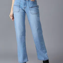 The Roadster Lifestyle Co. Women Mid-Rise Stretchable Wide Leg Jeans-image-80