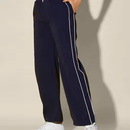 The Roadster Lifestyle Co Pack of 2 Relaxed Fit Dual Contrast Piping Trousers-picture-23