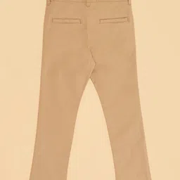 Pantaloons Junior Cotton Lycra Solid Pant - Desert Mist image 5