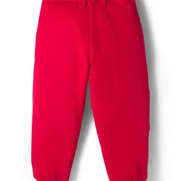 Babyhug Terry Knit Full Sleeves T-Shirt & Lounge Pant Set with Tiger Print - Maroon image 5