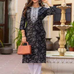 KJFAB Women Viscose Rayon Kurtas-image-58