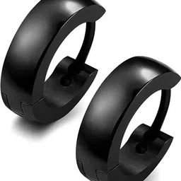 shobhram Unisex Black Earrings-image-35