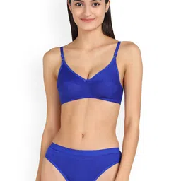 PIBU Pack Of 3 Cotton Non Padded Bra & Mid-Rise Brief image 5