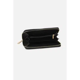 Van Heusen Women Black Textured Casual Wallet image 5