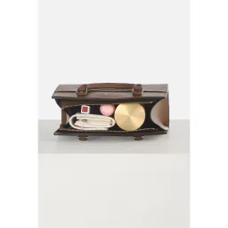 Van Heusen Women Casual Brown Solid Handbag with Detachable Strap image 5