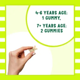 Power Gummies Junior for Strong Bones | Calcium, Phosphorus & Vitamin D| For Age 4-15 Years| Tasty Banana Flavour 30 Gummies image 5