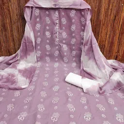 RUDRAA FAB Printed Unstitched Dress Material image 2