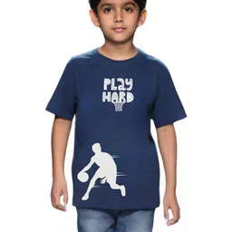 TeeSlix Unisex Blue Tshirts image 2