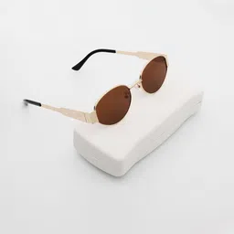 PELLE LUXUR Women Oval Sunglasses with UV Protected Lens PL25GS07-image-68