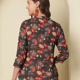 Anouk Print Mandarin Collar Top image 5