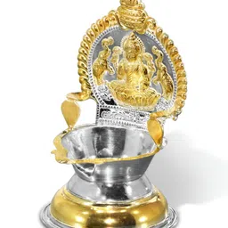 Joyalukkas Elegant Lakshmi Silver Textured Lamp-picture-28