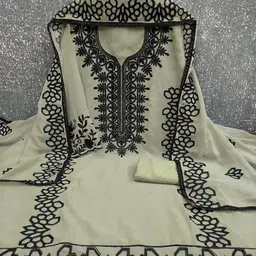 HMP Fashion Floral Embroidered Thread Work Unstitched Dress Material-picture-30