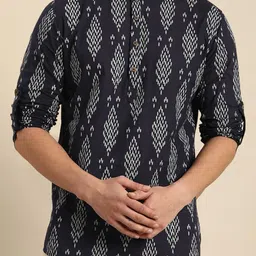 Fifth U Men Navy Blue Kurtas-picture-23