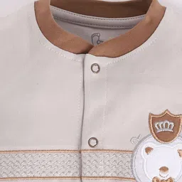 BABY GO Infant Boys Pack Of 2 Printed Pure Cotton Romper image 3