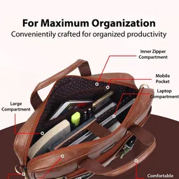 Highlark Men Solid Laptop Bag image 5