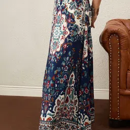 InWeave Abstract Printed Maxi A-Line Skirt image 3