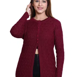 Varenyam Women Cable Knit Cardigan-image-96