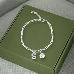 s k jewels Brass Silver Bracelet-picture-24