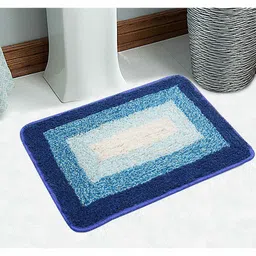 Saral Home Cotton Anti Slip Bathmat Pack of 2 - Blue image 2