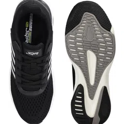 JQR Men Lace Ups Black Running Shoes image 4