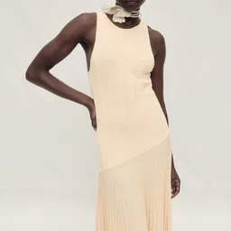 mango selection MANGO Pleated Knitted Maxi Dress-picture-29