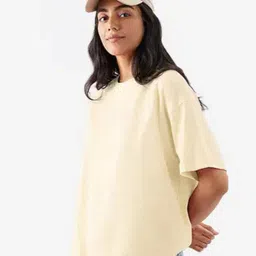 URBANICE Women Drop-Shoulder Sleeves T-shirt-image-89