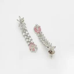 ADIVA Silver Plated American Diamond Studded Jewellery Set image 4