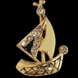 Curren Exquisite Rhinestone Studded Creative Sailboat Brooch-picture-25