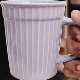 eleven to eleven decor Ceramic Pastel Milk Mug Gray image 3