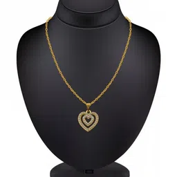 Utkarsh Gold-Plated Heart Shaped Pendants with Chains image 3