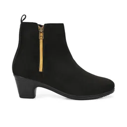 Roadster Women Black High Top Block Heels Regular Boots image 4