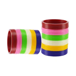 Vidhya Kangan Gold-Plated & Multi Brass Artificial Stones Bangle image 2