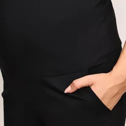 WELL KEPT Women Printed Cotton Mid-Rise Maternity Track Pants image 5