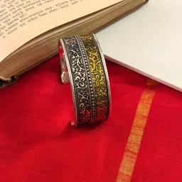 Niska Set Of 2 Silver-Plated Oxidised Cuff Bracelets image 2