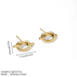 QUECY Gold-Plated Quirky Studs Earrings image 5