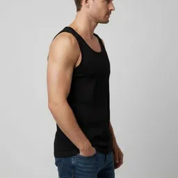 Camey Scoop-Neck Ribbed Sleeveless Gym Vest image 5