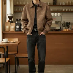 Mast & Harbour Men Woollen Bomber Jacket-picture-23