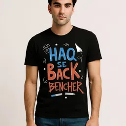 Be Crazy Men Typography Printed Cotton Regular Fit T-shirt-image-68