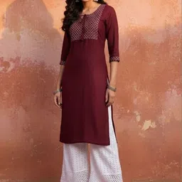 BAMSOM WEAR Women Yoke Design Regular Kurta with Palazzos-picture-35